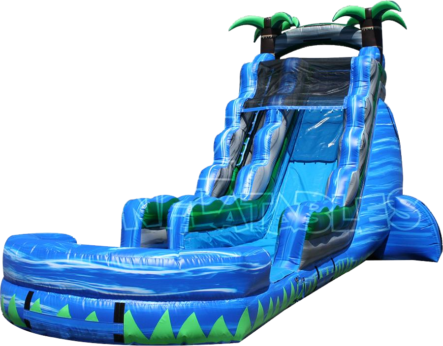 The Blue Crush Inflatable Water Slide