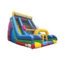 Party Rental Inflatable: Vertical Rush Climbing Wall & Dual Slides
