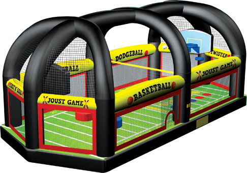 The All-In-1 Sports Arena Moonwalk Bounce House Inflatable