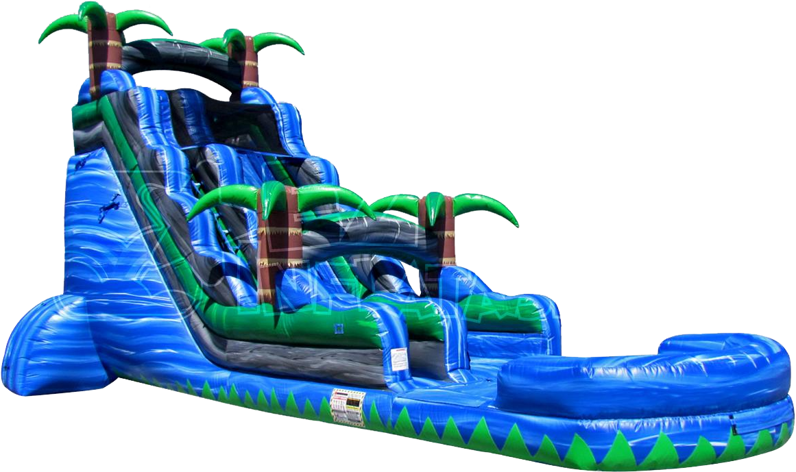 The Blue Crush Inflatable Water Slide