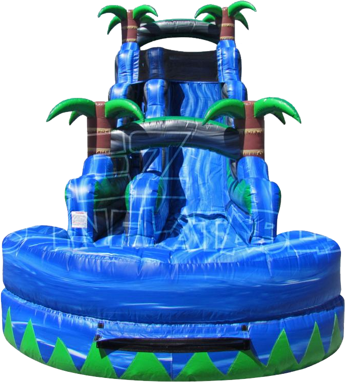 The Blue Crush Inflatable Water Slide