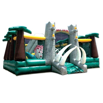 Party Rental Inflatable: Jurassic Adventure Obstacle Course